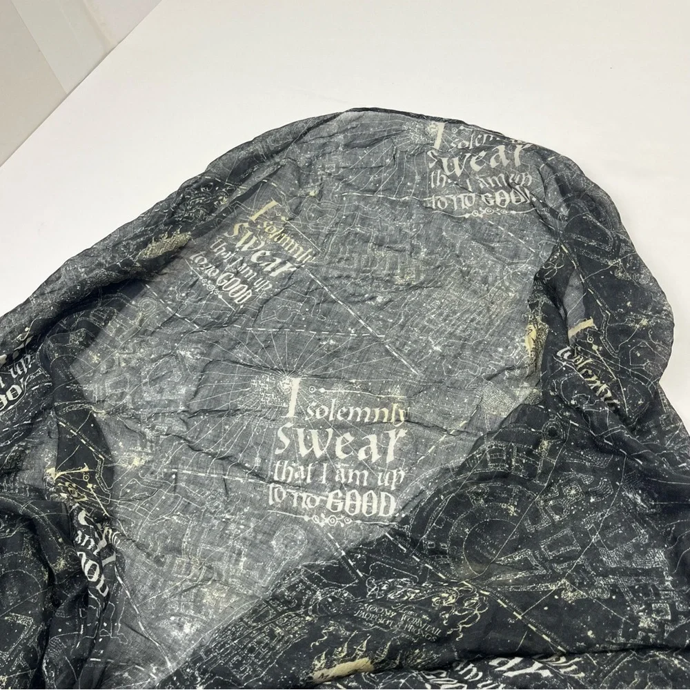 Torrid Harry Potter Infinity Scarf Womens One Size Black Grey Gray‎ White NEW